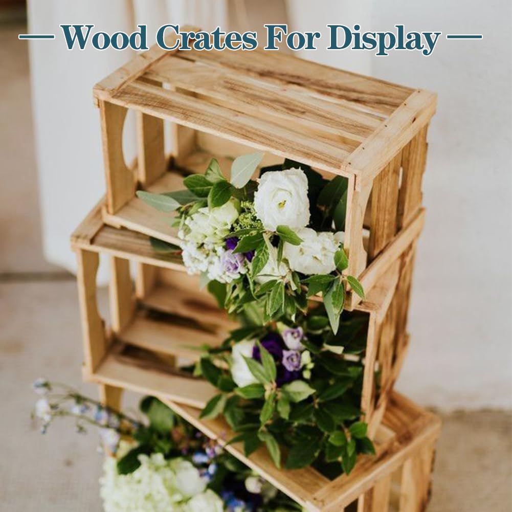 6 Pack Rustic Nesting Wooden Crates