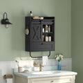 Black Farmhouse Wall Bathroom Cabinet