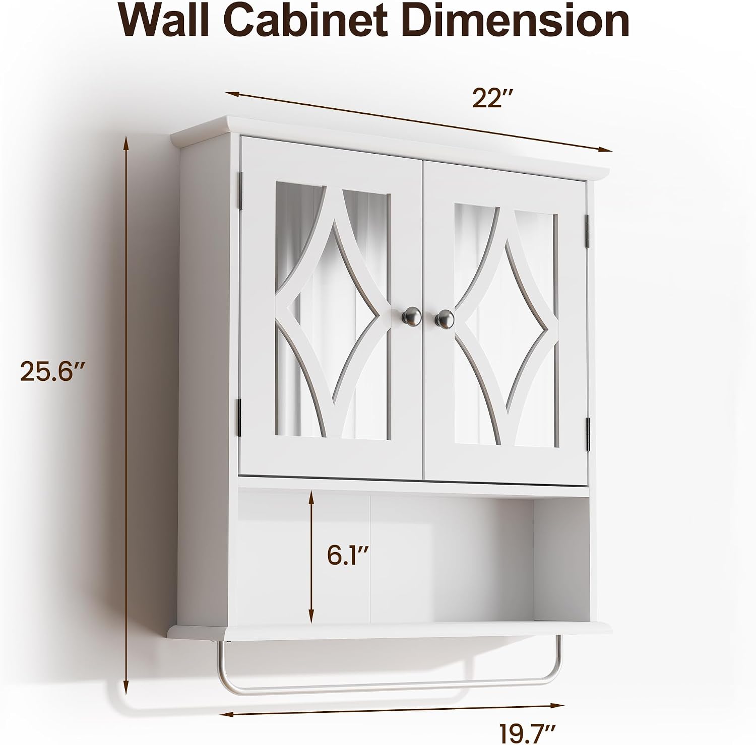 White Mirror Bathroom Wall Cabinet