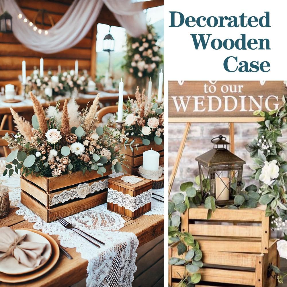 6 Pack Rustic Nesting Wooden Crates