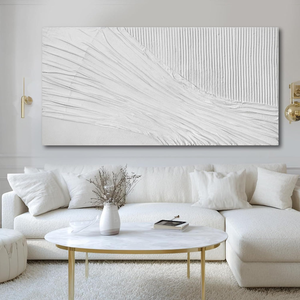 Neutral 3D Textured Canvas Wall Art 29x58