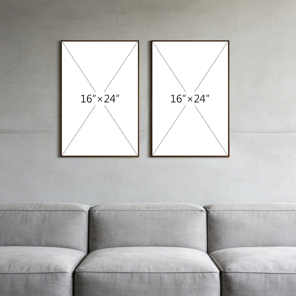 2Pcs Black White Textured Abstract Wall Art 16x24 In