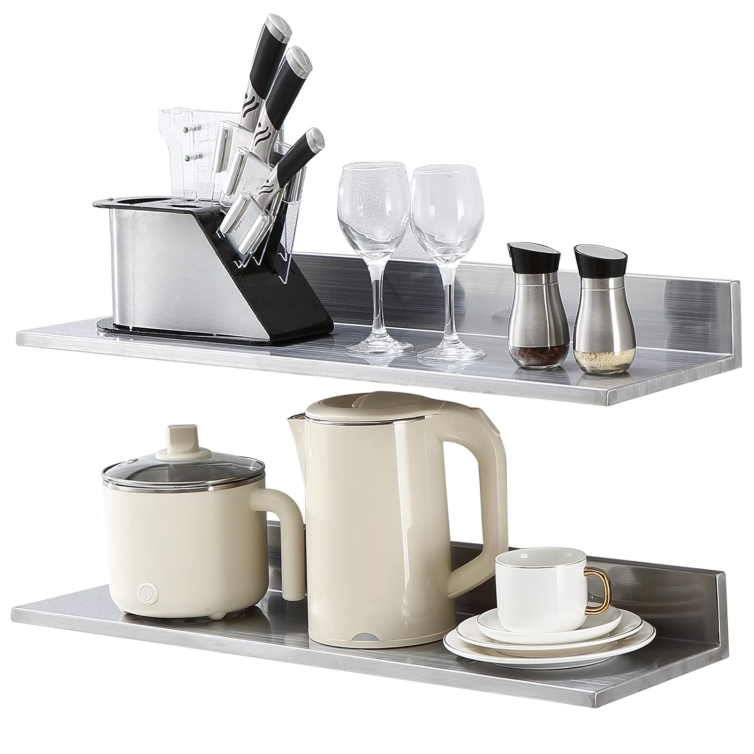 2 Pack Stainless Steel Wall Shelves