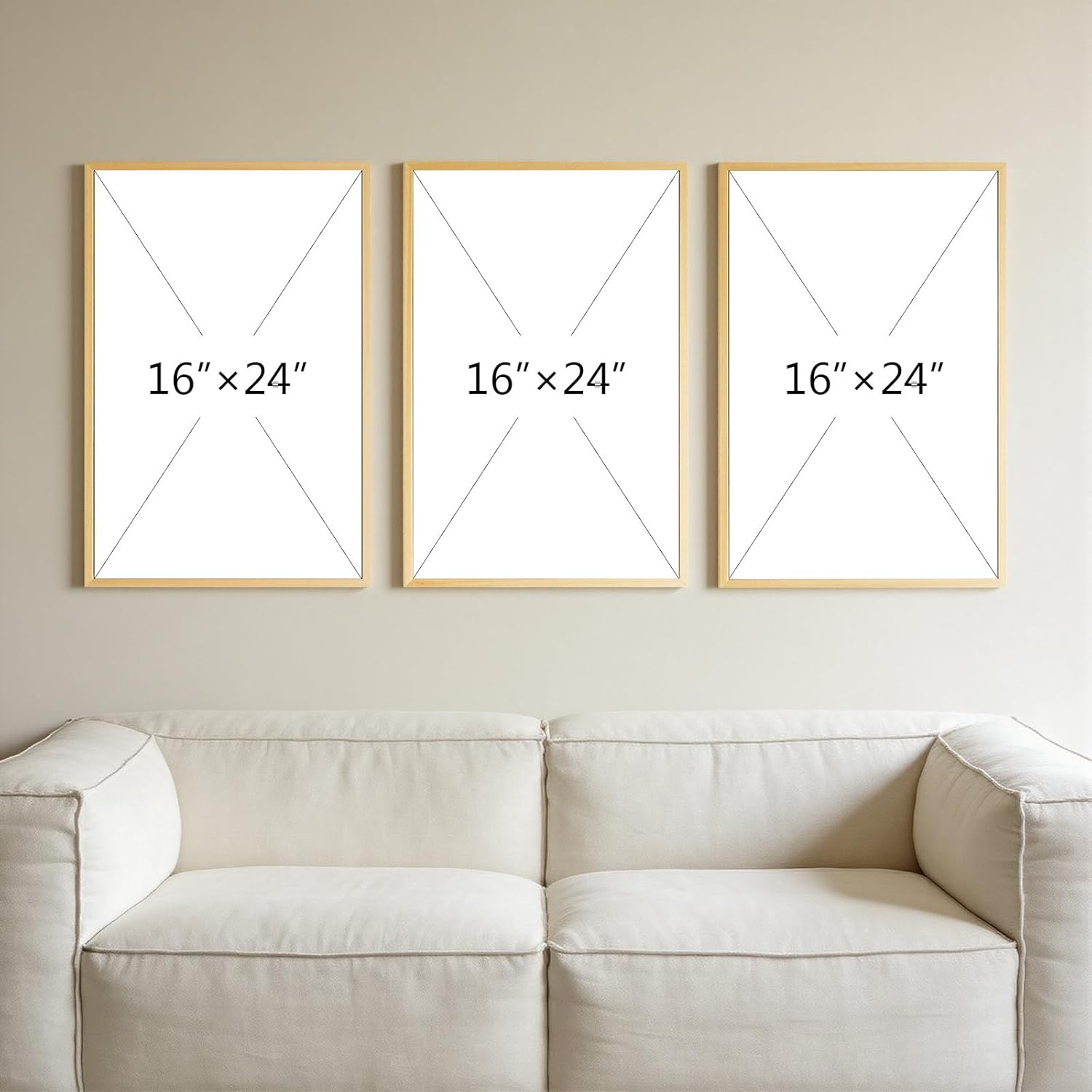 3Pcs Neutral 3D Textured Abstract Framed Wall Art 16x24 In