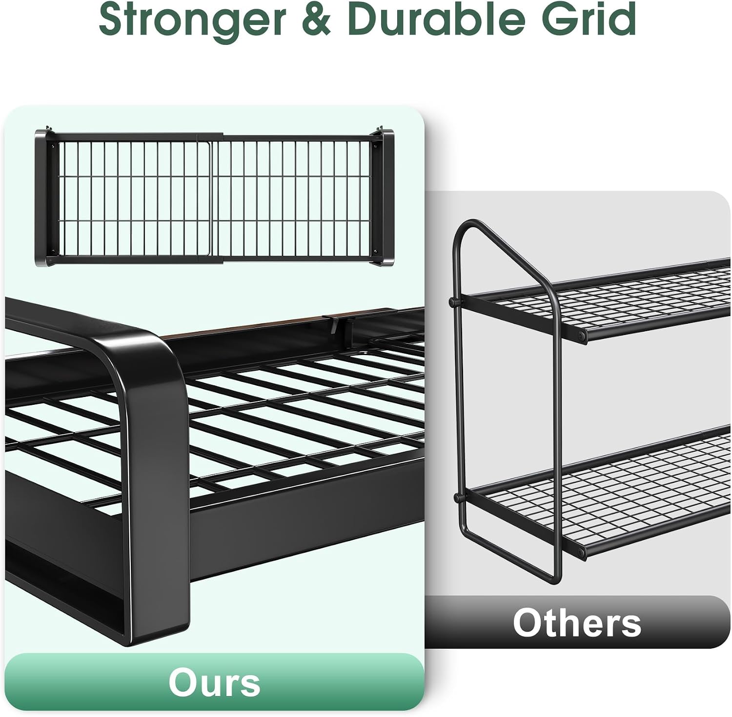 Expandable 2-Tier Wall Pot Rack