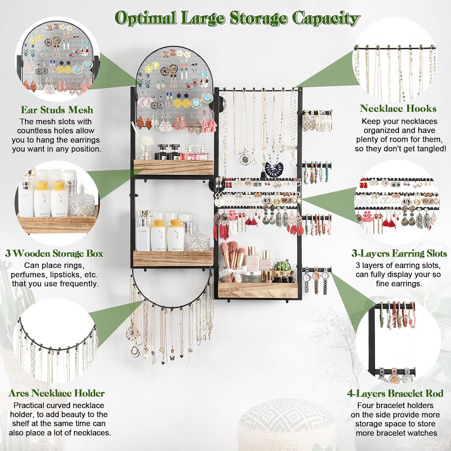 Wall Mount Jewelry Organizer