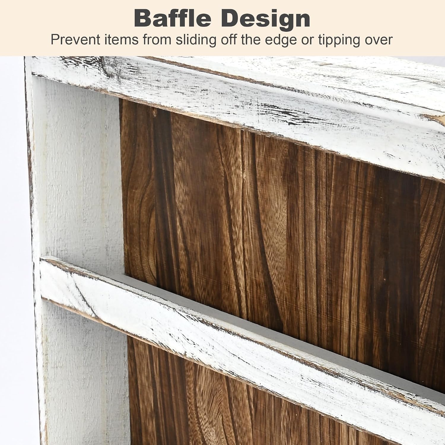 3 Tier Wood Wall Spice Rack