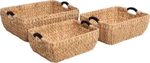 3 Pack Natural Water Hyacinth Nesting Baskets