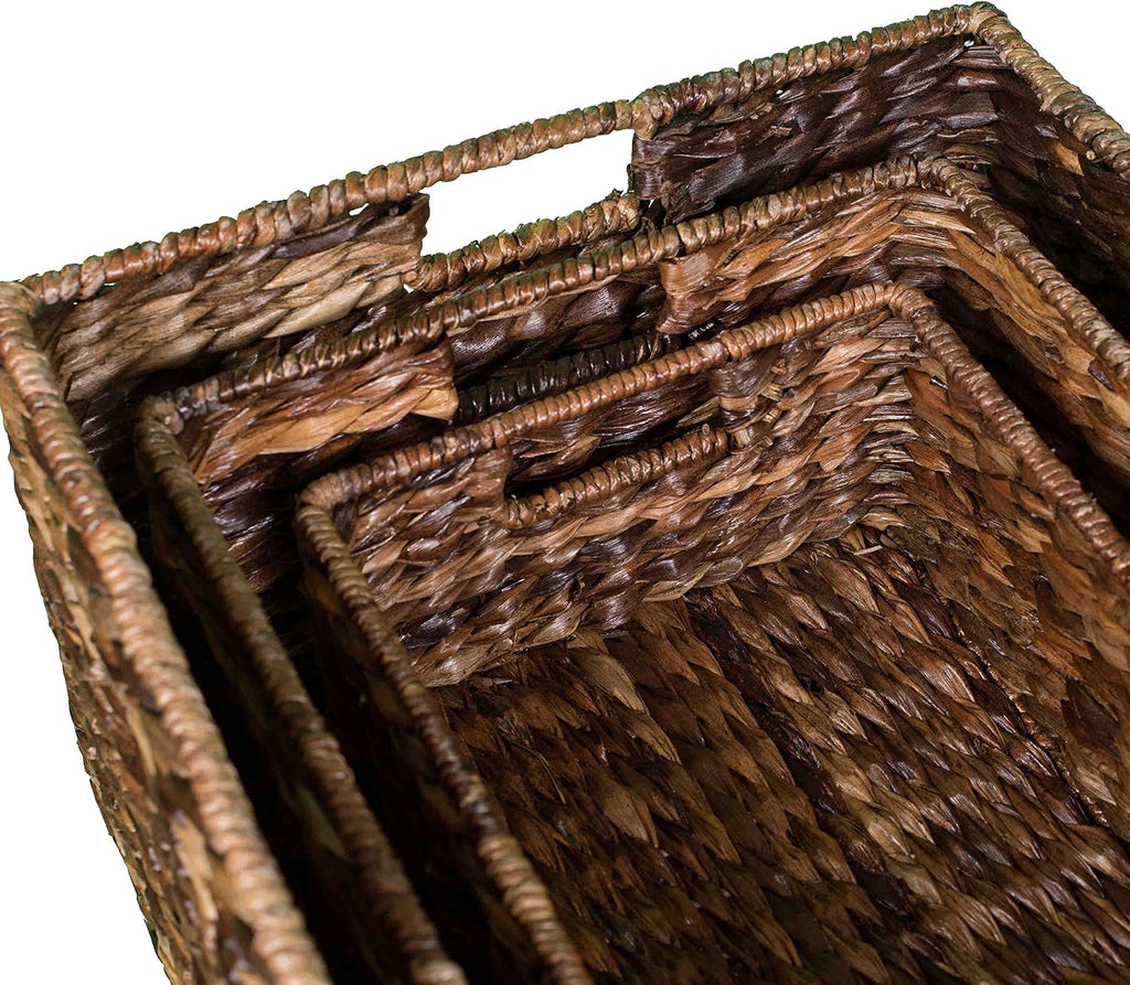 3 Pack Handwoven Abaca Storage Baskets