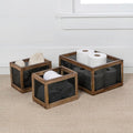 3 Pack Black Natural Mesh Nesting Storage Baskets